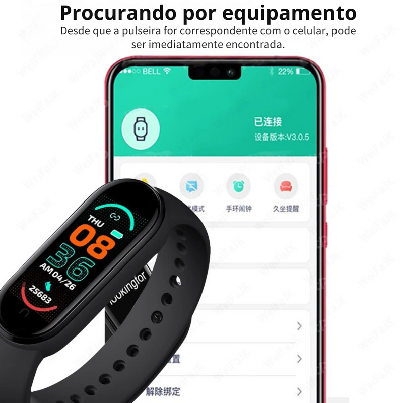 Smartwatch M6 – Tecnologia, Saúde e Estilo no Seu Pulso